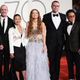 (L-R) Brendan Fraser, Darren Aronofsky, Hong Chau, Sadie Sink, Samuel D. Hunter, Matthew Libatique, Rob Simonsen and guest attend The Whale
